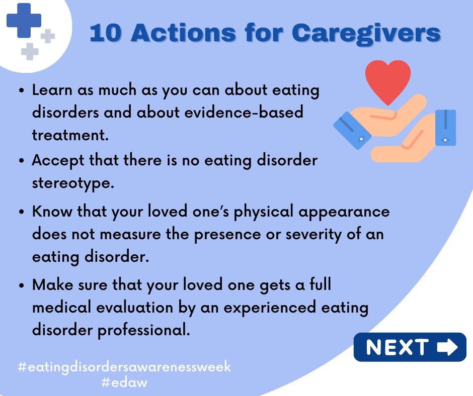 EDCoalition's tweet photo. @EDCoalition member @aedweb shares recommendations for how caregivers can best help their loved ones through their recovery journey. #eatingdisorderawarenessweek #edaw https://t.co/nbIKo3wePW