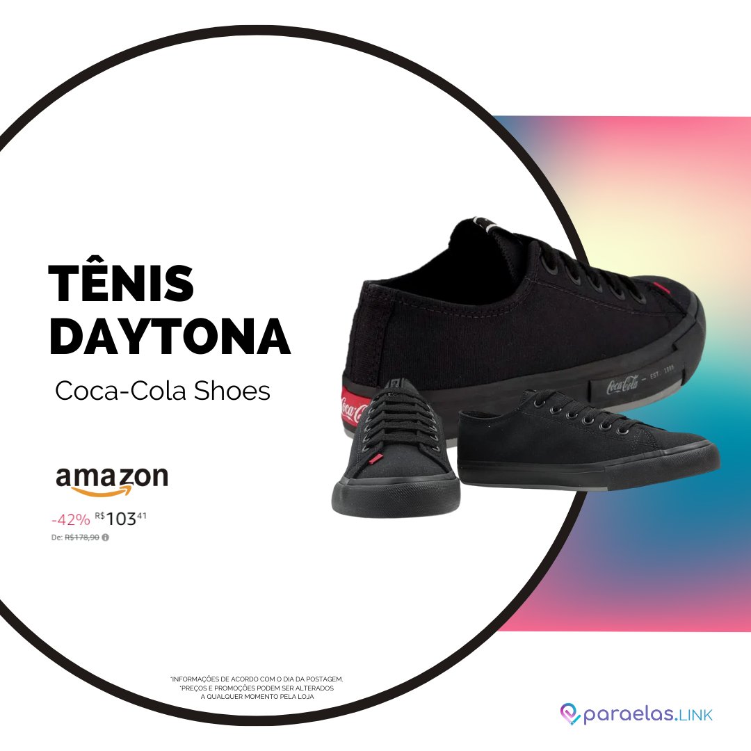 paraelaslink's tweet photo. O Tênis Coca-Cola Shoes Daytona é aquele modelo clássico e casual que a gente ama. O calçado possui cabedal em têxtil respirável, vem com entressola e solado de plataforma.
Vem conferir 👉https://t.co/PNbukRa1OV👈

#acheinaamazon #calçado #cocacolashoes #universofeminino #amazon https://t.co/rd88S7JHhp