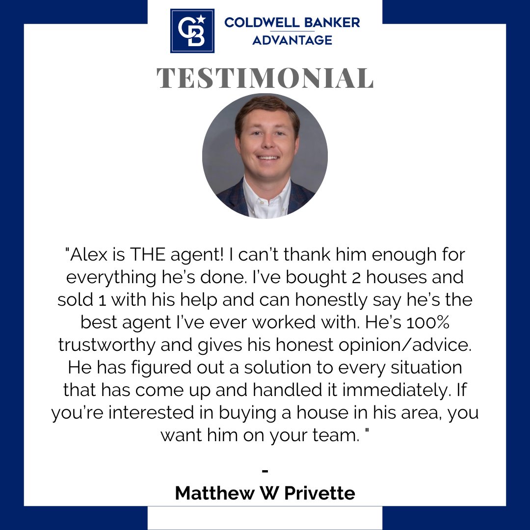 What a great review for Alex McFadyen! Are you looking to buy or sell a home? Call him today at: (910) 527-8005  #ColdwellBankerAdvantage #CBAdvantage #HomesCBA #SouthernPinesRealEstate #SouthernPinesNC #PinehurstNC #PinehurstRealEstate #RealEstateAgent #HomeSelling #HomeBuying