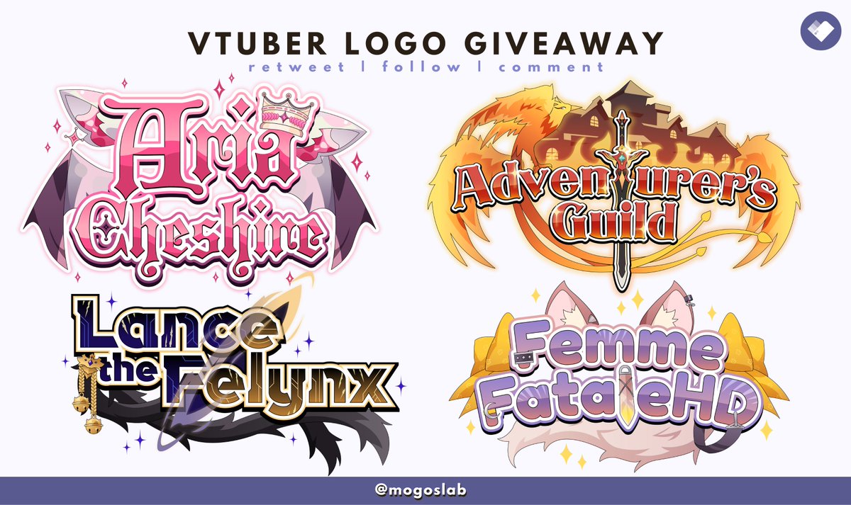 ✨Free Logo Giveaway✨
End: March 1st

To enter:
☑️ Follow :D
☑️ Retweet &amp; Comment 

#Vtuber #VTuberAssets