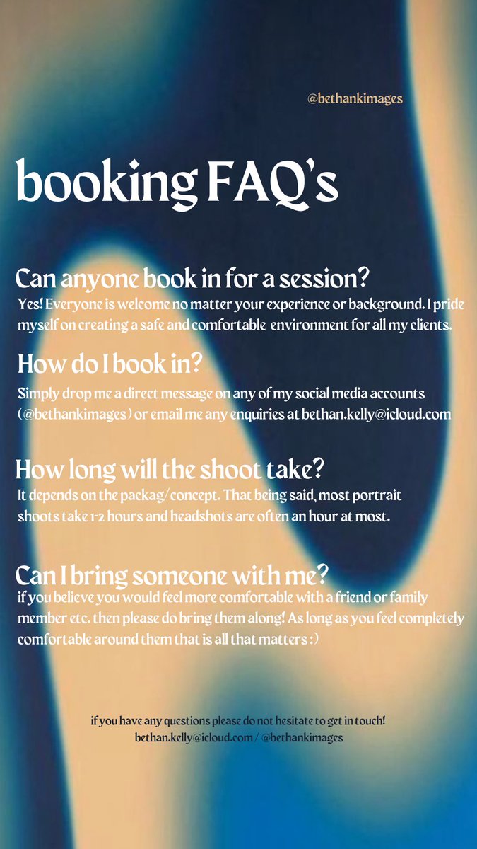 bethankelly_'s tweet photo. Hiiiii 🫶🏻 I am a queer-friendly female portrait #photographer based in #Manchester and have lots of availability for the coming months!! Plz see the pics attached for more info if you want to book in 🫀🫀 

Ps. Follow my insta to stay up to date ! @bethankimages https://t.co/ZpsroPkRX9