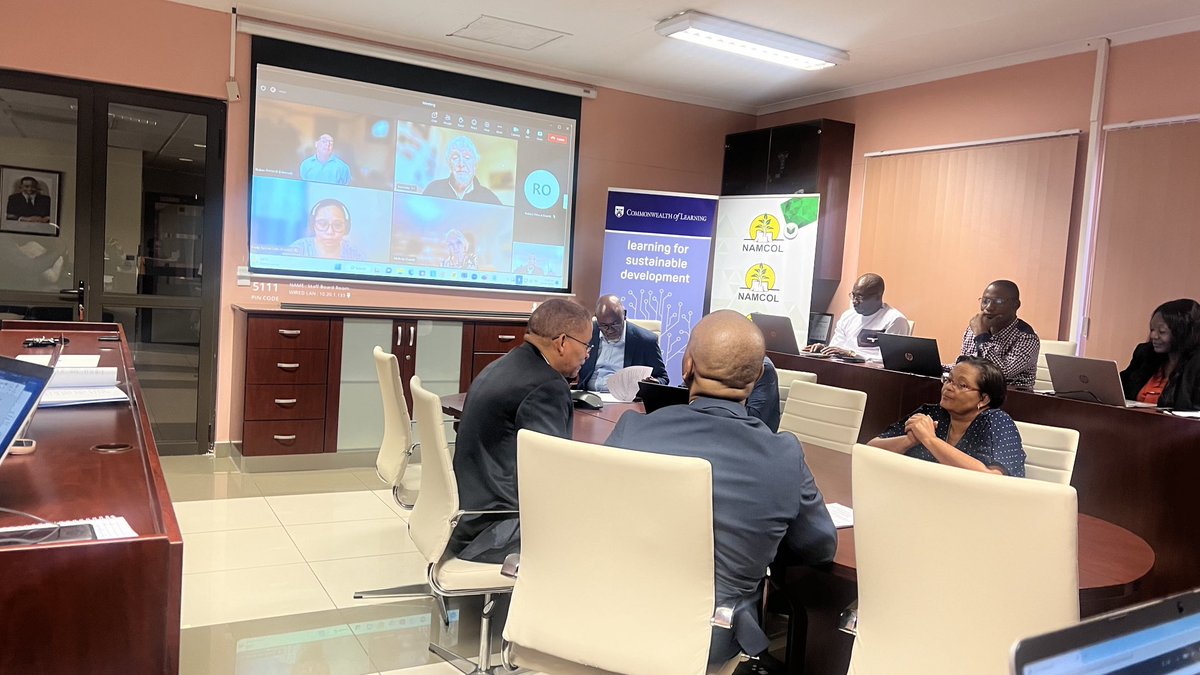 edwintarno's tweet photo. Today ⁦⁦@Namcol_Namibia⁩ we started a 3 day workshop to develop a framework for a blended Tvet teacher ⁦@COL4D⁩ is the main facilitator. Our MP ⁦Hon ⁦@CGisairo⁩  Clive , represented KNA . Blended learning new frontier in Educ.⁦@EduMinKenya⁩ ⁦ https://t.co/YRlbZUA27u