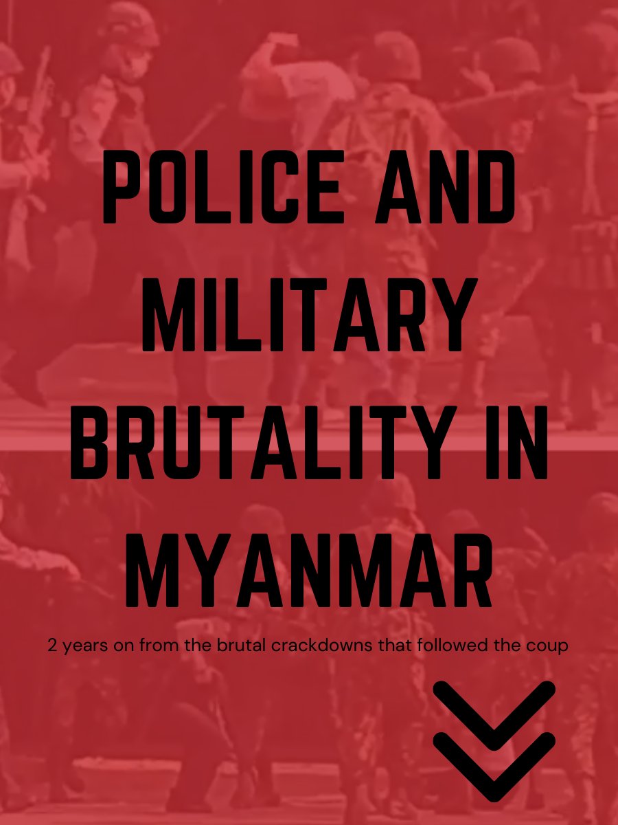 Since the coup, Myanmar Witness has documented footage of police and military brutality across Myanmar. 

In this 2 years on series, we look back at incidents from shortly after the coup in Yangon, Mandalay and Sagaing.

Continued 👇