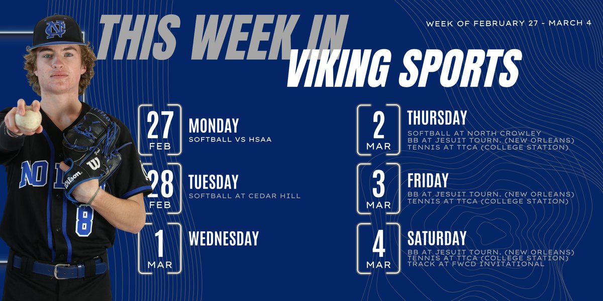 This Week in Viking Sports!! ⚾️🥎🎽🎾

#EstoDux