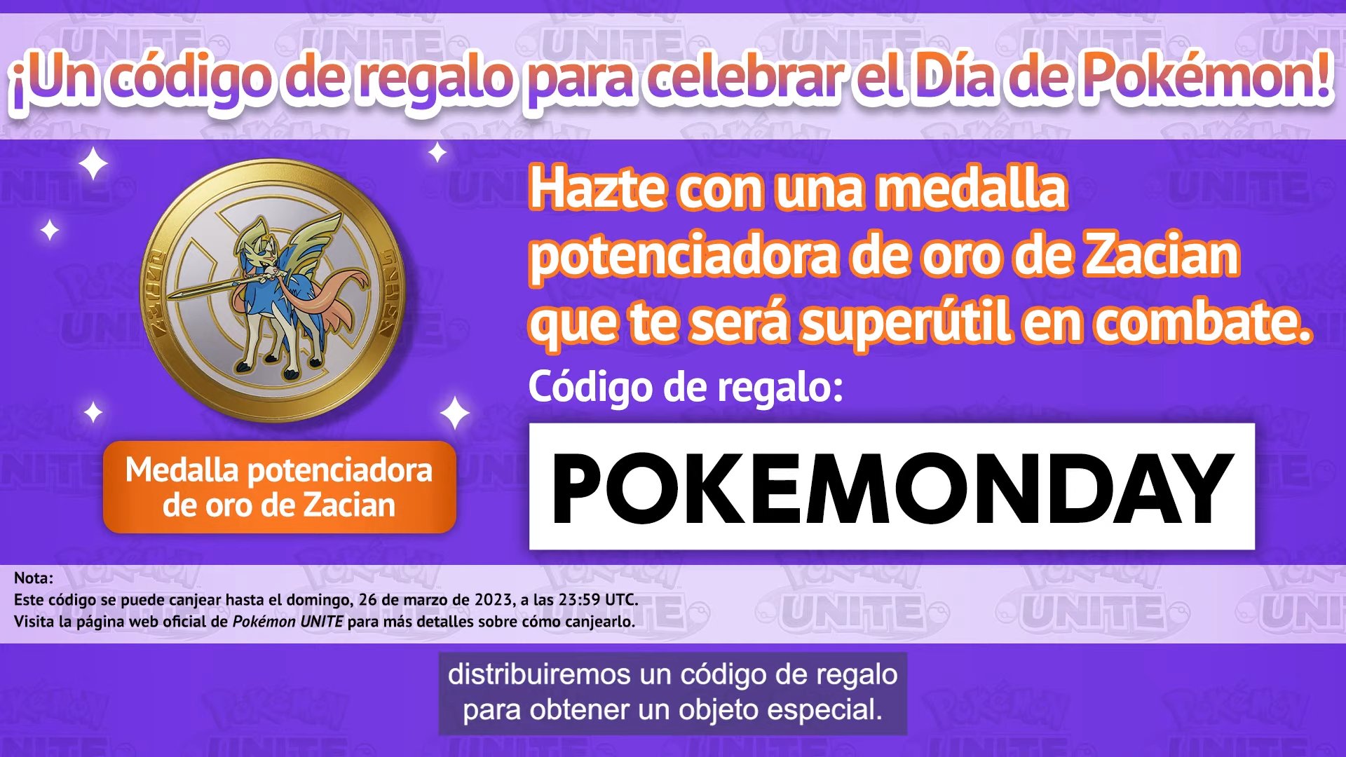 Pokémon Unite distribuye un nuevo código de regalo Nintenderos