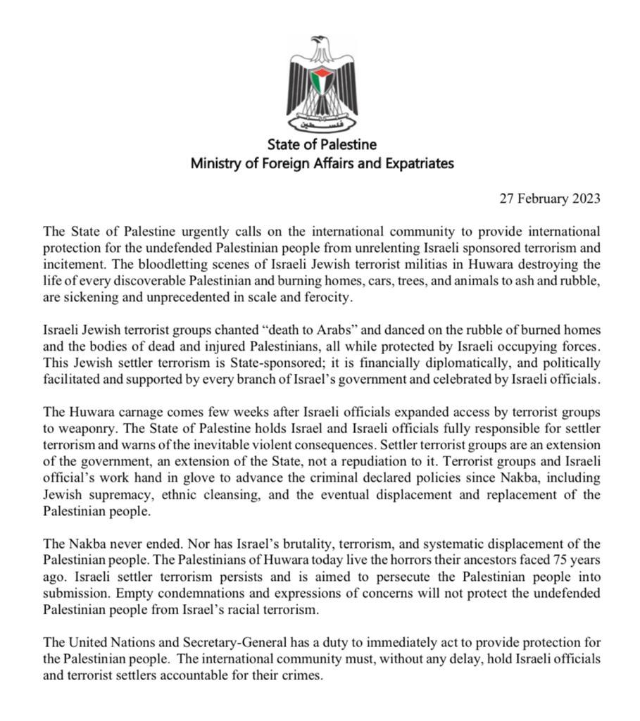 State of Palestine (@Palestine_UN) / Twitter