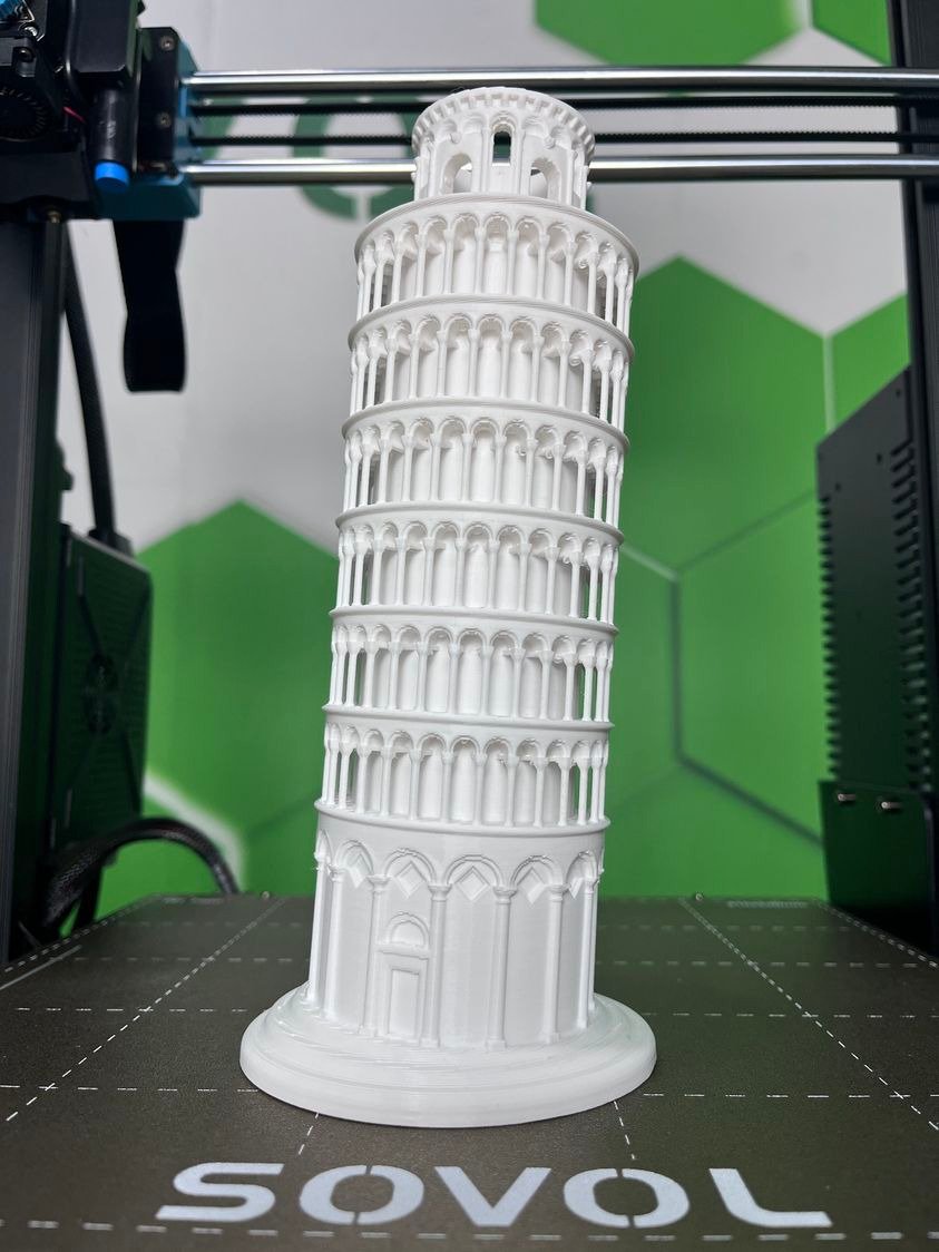 RatlleRo's tweet image. Pisa tower printed with #sovolsv06plus #3dprinter