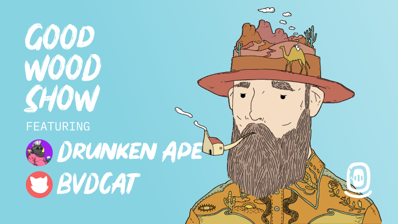 mindfolkART's tweet photo. Don't miss today's #Beardish episode of the Good Wood Show! We'll be joined by @DrunkenApeSC &amp; @BVDCAT_!

Show starts at 18:00 UTC / 1PM EST. Set those reminders and come hang out!

🔗https://t.co/DIf3f00A1z https://t.co/zSmLnLvl5T