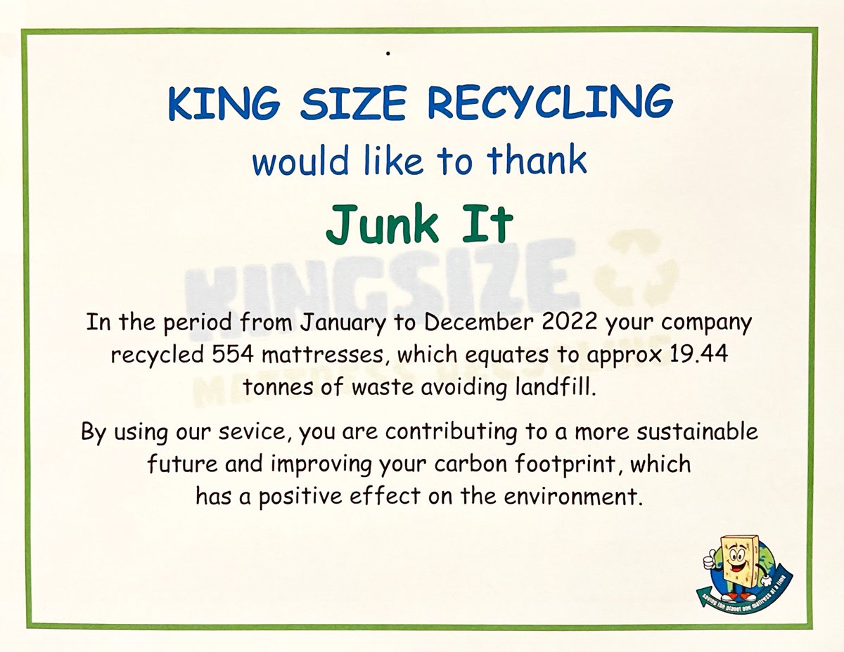 We recycled 554 mattresses last year!! 

Junk-it-Scotland.com

#junkheroes #junkitscotland #mattressrecycling #Glasgow #Edinburgh