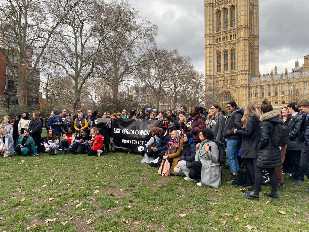 Over 100 constituents from the four corners of the UK, in London to lobby their MP #EastAfricaCannotWait