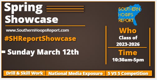 Southern Hoops Report Spring Showcase

2023 @Eli_Dav15 (@ArcherMBB) has locked his spot in for #SHReportShowcase
🗓️Sun Mar 12th

-Named All Region & All County this season

Top Competition✅
College Coaches✅
Write Ups✅
National Media Exposure✅

Join Him
https://t.co/ARaovpFR2O https://t.co/t8B36mHBkn 