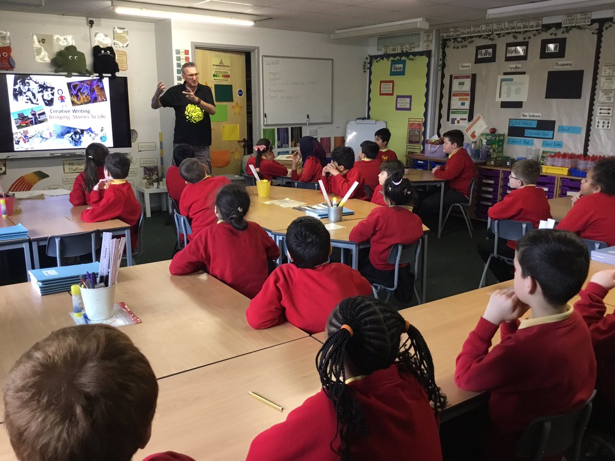 Year 5 are thoroughly enjoying their creative workshop with <a href="/StuartReidBooks/">Children's Author Stuart Reid</a> this afternoon.
