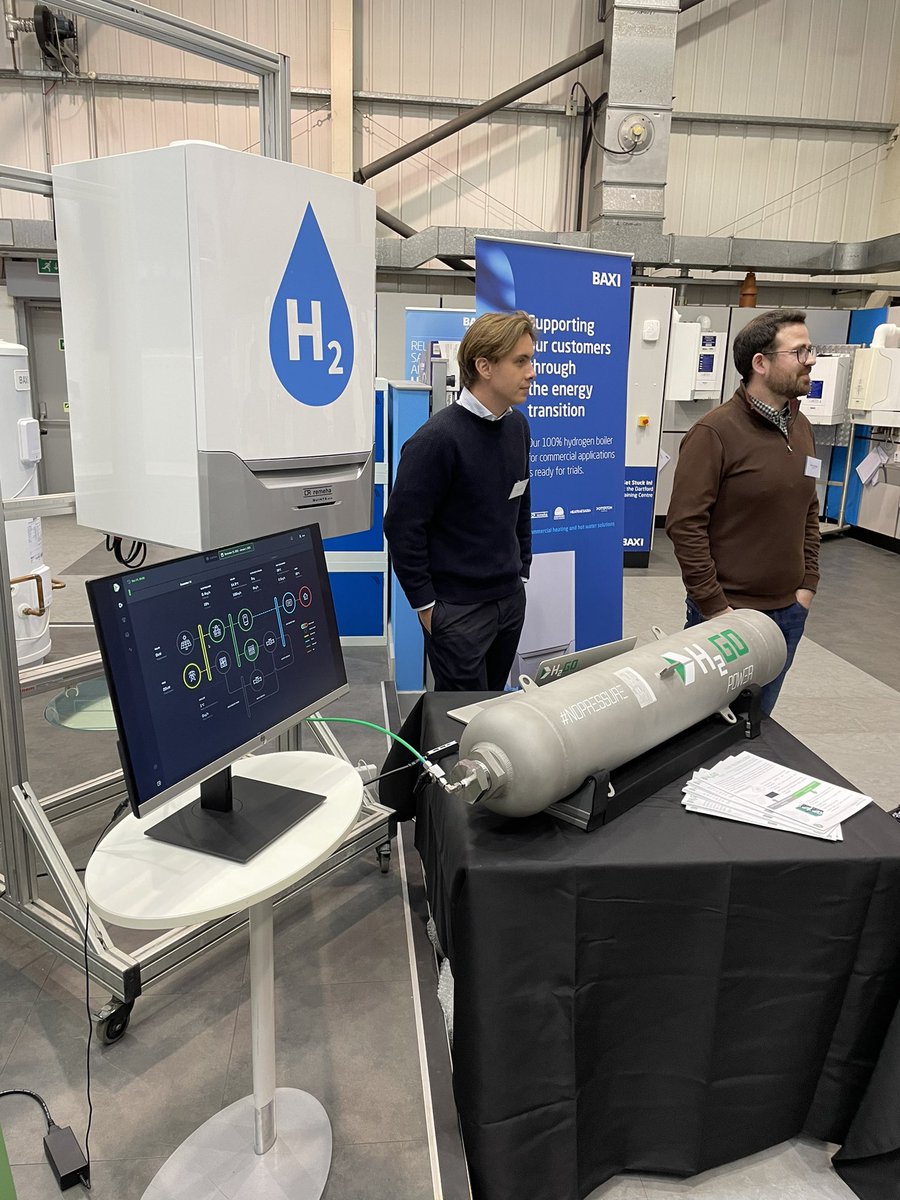 Glad to have arrived in Dartford (shout out to the Elizabeth Line!) to meet with <a href="/baxiboilers/">Baxi UK & Ireland</a>’ MD, <a href="/h2gopower/">H2GO Power</a>, industry colleagues &amp; <a href="/IGEMGi/">IGEM (Institution of Gas Engineers and Managers)</a> members to hear about a packaged hydrogen solution with electrolysis, 200kg low pressure &amp; low footprint storage &amp; a commercial boiler 👏🏻