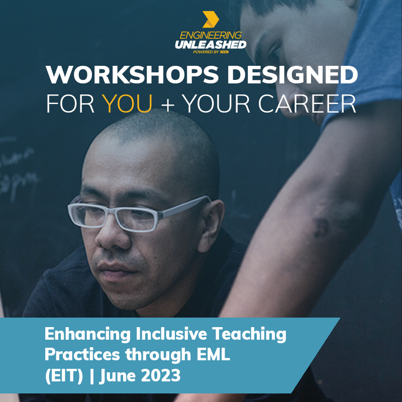 KEENunleashed's tweet photo. Enhancing Inclusive Teaching Practices through EML leverages entrepreneurially minded learning to foster a more inclusive and diverse STEM community! EIT provides a space for you to discuss, ideate, &amp; be open-minded to new ideas. Register now! https://t.co/gJG3HkNMJV #EUFD2023 https://t.co/atEfqDLWb2