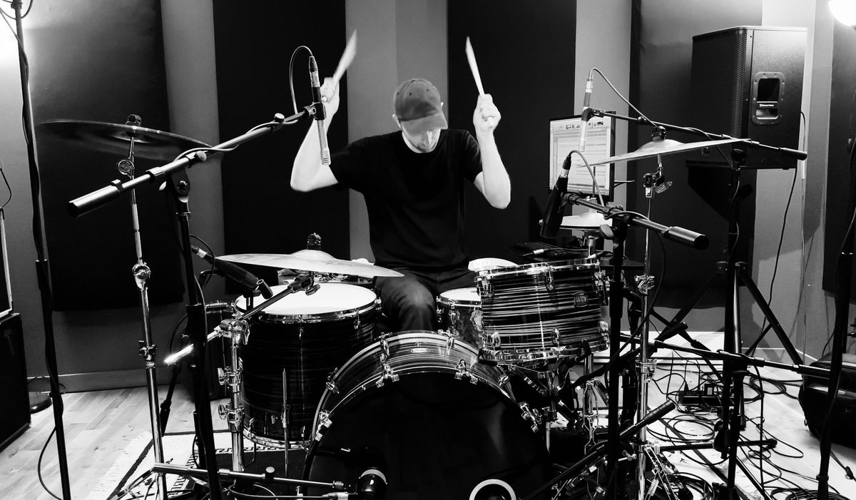 I’m not behind the kit very much these days. I’m fact, I don’t think I’ve played more than a 2 bar beat in 5 years or so, which is crazy to think about because I’ve been drumming since I was a kid. Yesterday was therapy.

Thanks to <a href="/jpvansadek/">J-P Sadek</a> for the kit loan and assistance!