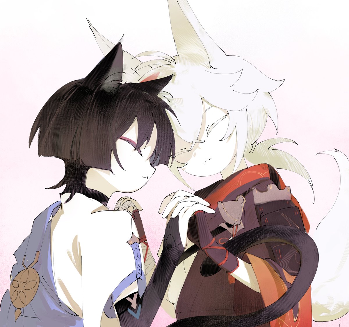 uwunaoo's tweet image. 🦊🐱太可爱了跟着画了😭😭😭😭😭