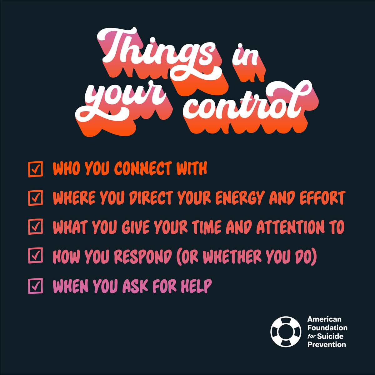 afspnational's tweet photo. Did you know: a large part of anxiety comes from a sense of what we think we should be able to control, but can’t. https://t.co/SulshAvuRu