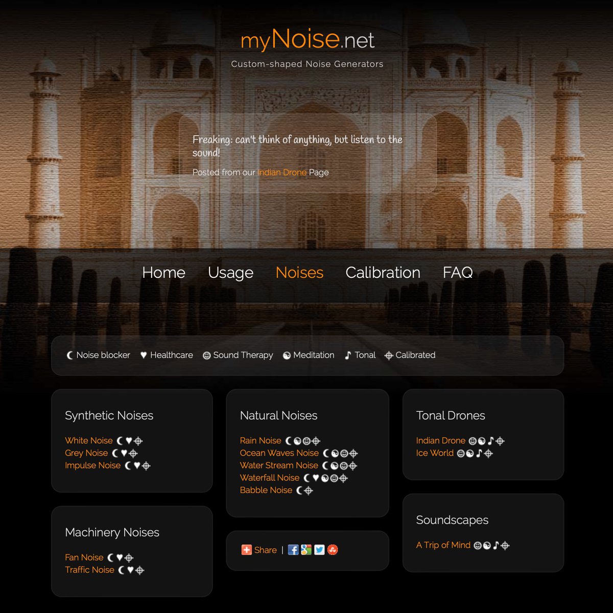 audiosampling's tweet photo. myNoise turns 10! Look how it started in 2013 and compare with the 300+ interactive soundscapes now offered on the full index page. Strange circumstances to celebrate this though, as I am still hospitalised (see blog). But I am feeling better and ready to tackle the next 10! https://t.co/MfKvNw1OQG