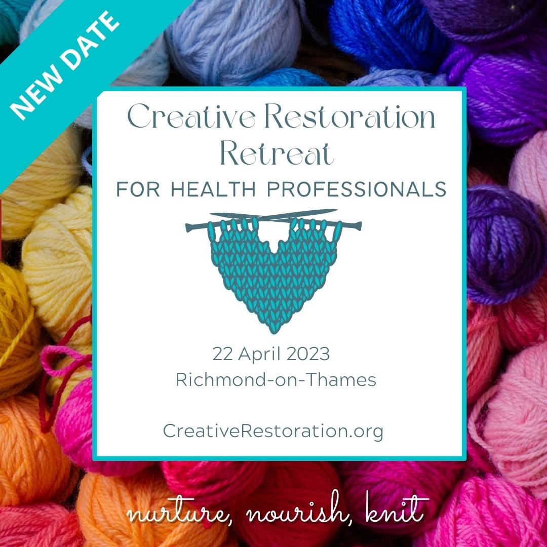 DrPaulaRedmond's tweet photo. 📣 We're excited to announce our next Creative Restoration Retreat on 22nd April 2023, in Richmond.

Join us for a nurturing day in beautiful surroundings to focus on your own wellbeing, with a small group of like-minded health professionals who share a love of knitting. https://t.co/TVo5Q6nj5E