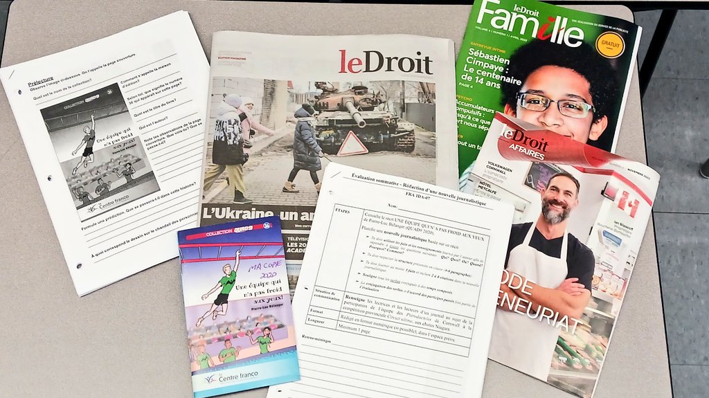 FVennePROF's tweet photo. RÉDACTION  D'UNE NOUVELLE JOURNALISTIQUE #FRA1D
@CcSamuelGenest #Ottawa #onfr

Mise en situation: on utilisera le schéma narratif d'un récit de @Belanger_PL pour inspirer notre écriture d'un article de journal #écriture #français @LeDroitca 
@MmeDamphousse https://t.co/HY3JWEa1s7