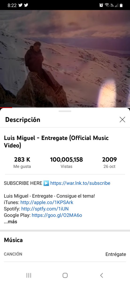 42a92687e05e4e8's tweet image. Nos ha costado un buen 🙃 pero lo logramos #LuisMigueleros 😎💪 #Entregate #YouTube #100MV #LuisMiguel 😍❤🔥👑🎤🌞🇲🇽