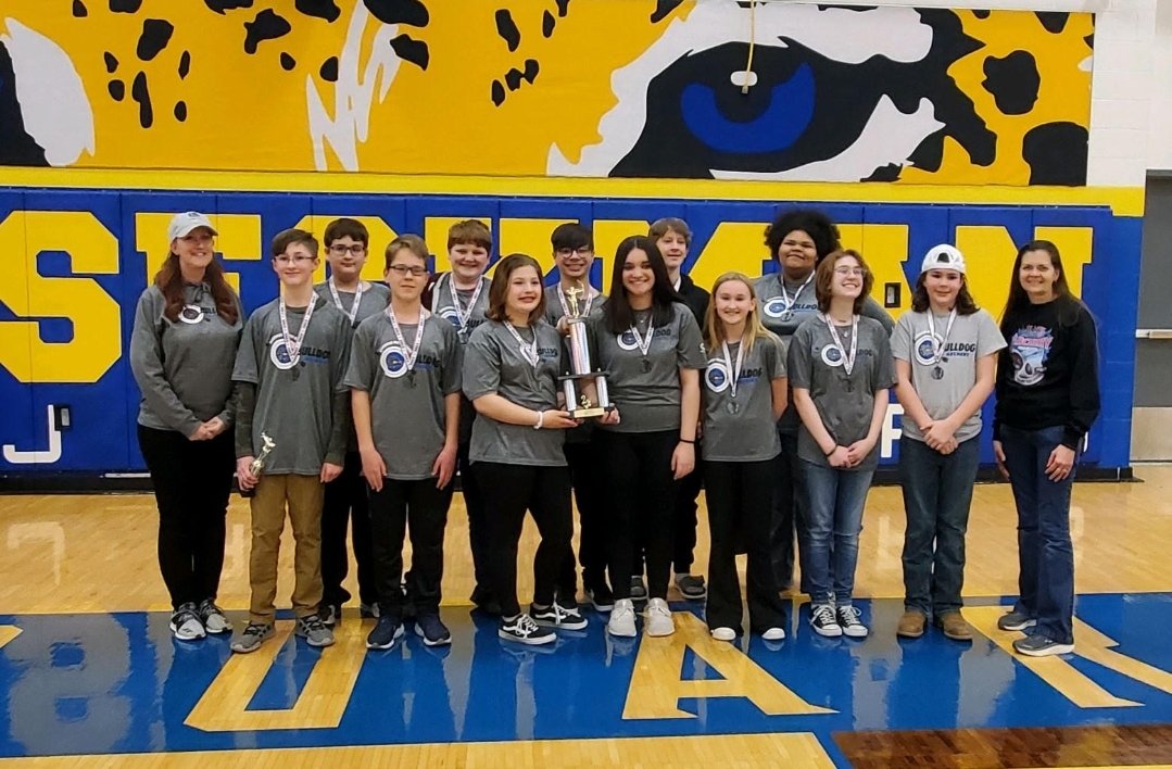 RidgewoodMS's tweet photo. Congrats to our archery team! 
They scored 3223 &amp; ranked 2nd place in the middle school division at the STL Shootout tournament on Saturday! See below for individual recognition! #BulldogPride https://t.co/PH5EPt2rVy