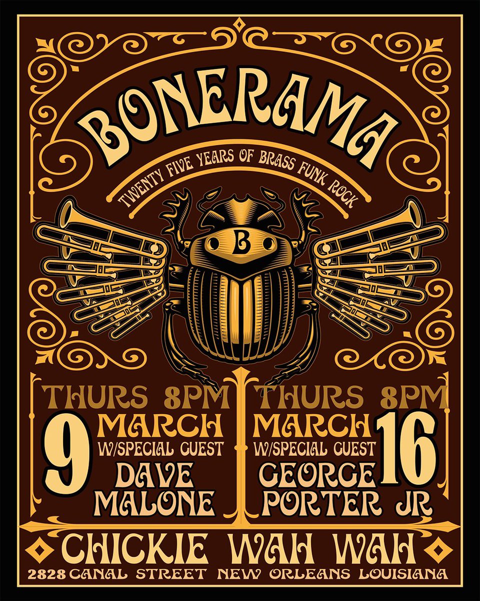 Can’t wait for these, we start next week y’all and will be featuring Dave Malone from The Radiators and George Porter Jr from the Meters. <a href="/ChickieWahWah/">Chickie Wah Wah NOLA</a> #onsalenow