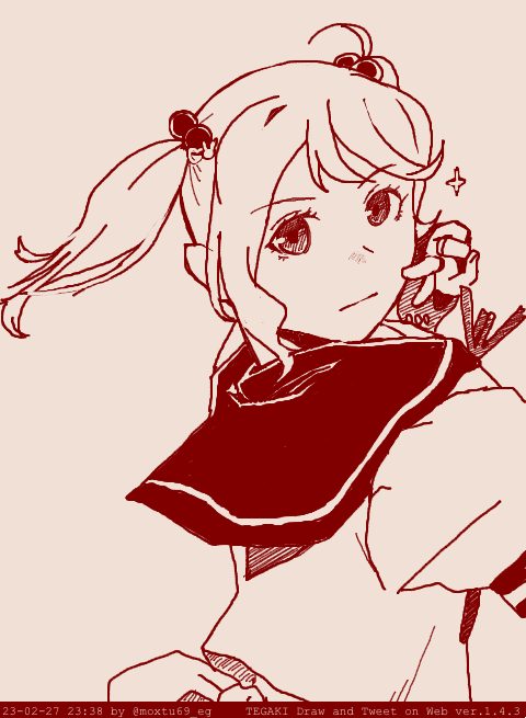 the end of yesterday #tegaki_dt 