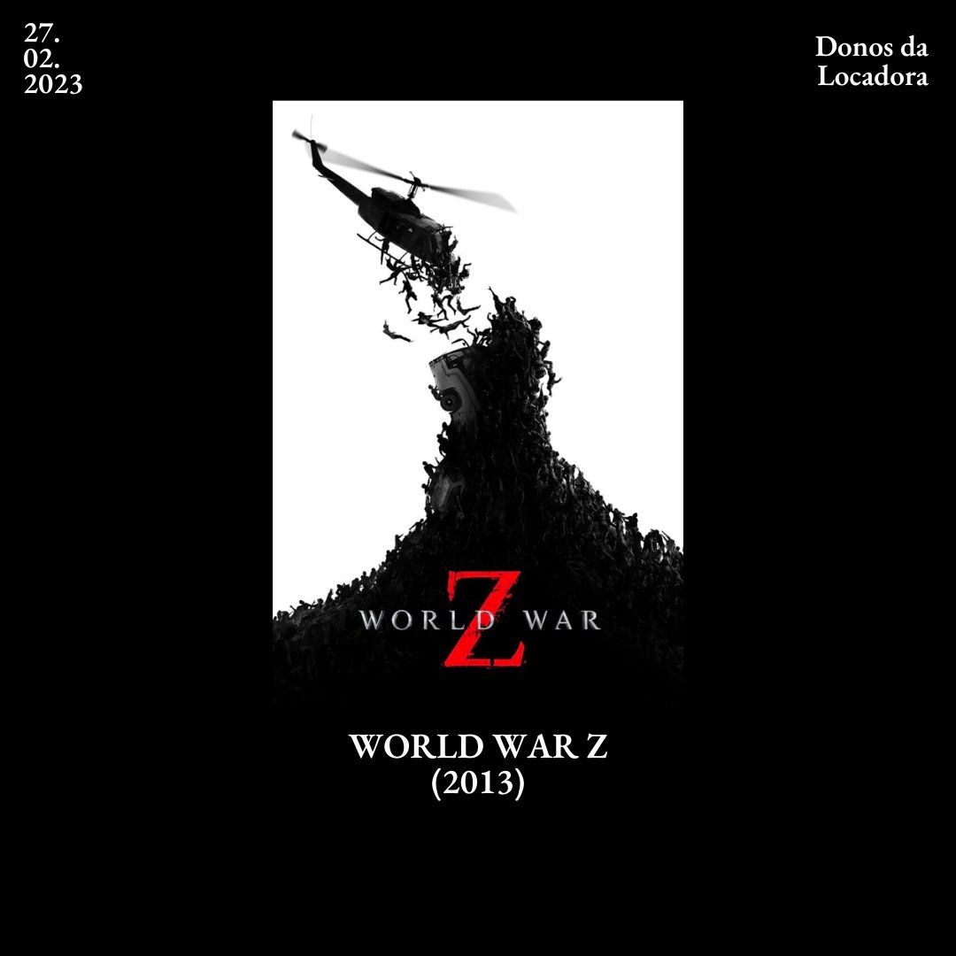 donosdalocadora's tweet photo. Guerra Mundial Z (World War Z) - 2013
Diretor: Marc Foster
País e duração: EUA - 116 minutos
Gêneros: Ficção Científica, Ação
Disponível no @telecine e para aluguel/compra na @AppleTV e Google Play
#worldwarz #guerramundialz #marcfoster #bradpitt #zumbi #eua https://t.co/S4nA6FwJoh
