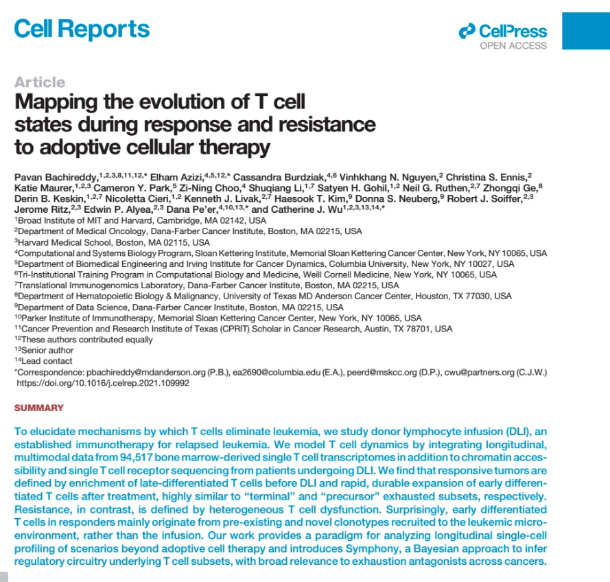 elhamazizi's tweet photo. Delighted to see this work with @pbachi @dana_peer Cathy Wu highlighted in the top 10 Best of @CellReports among 1,500 articles in 2021-2022!! 😃 https://t.co/iPofRMrCQA https://t.co/VzGPqUlJeH