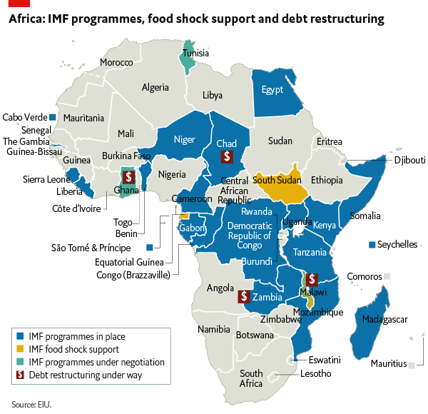 NathanHayesEIU's tweet photo. High food prices continue to have negative effect on African countries. In October IMF approved "food shock window", to provide emergency loans to help with food shortages https://t.co/PKrc8abekx