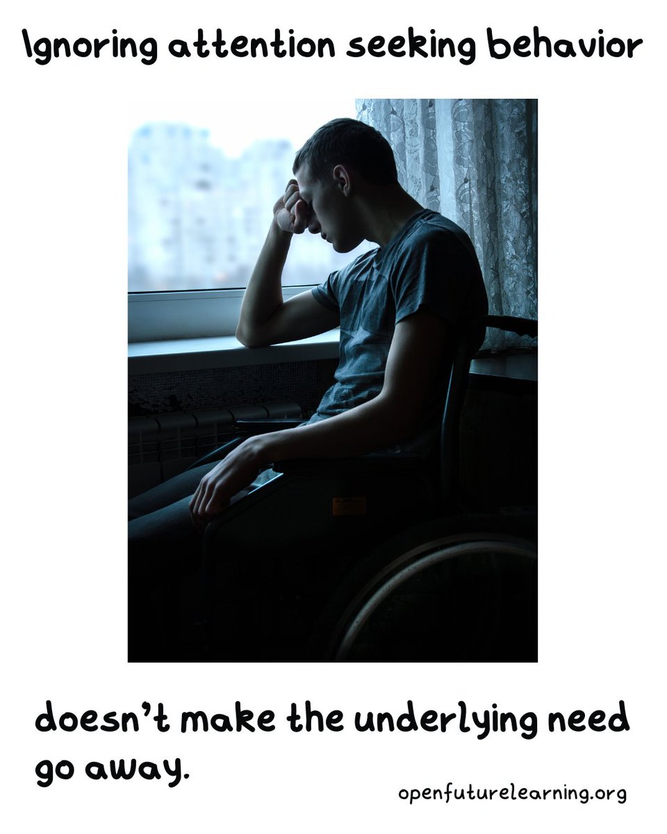People with intellectual disabilities need attention. We all need attention. 

When we see attention seeking behavior we should respond with more interest not less. 

Think communication. Not irritation.