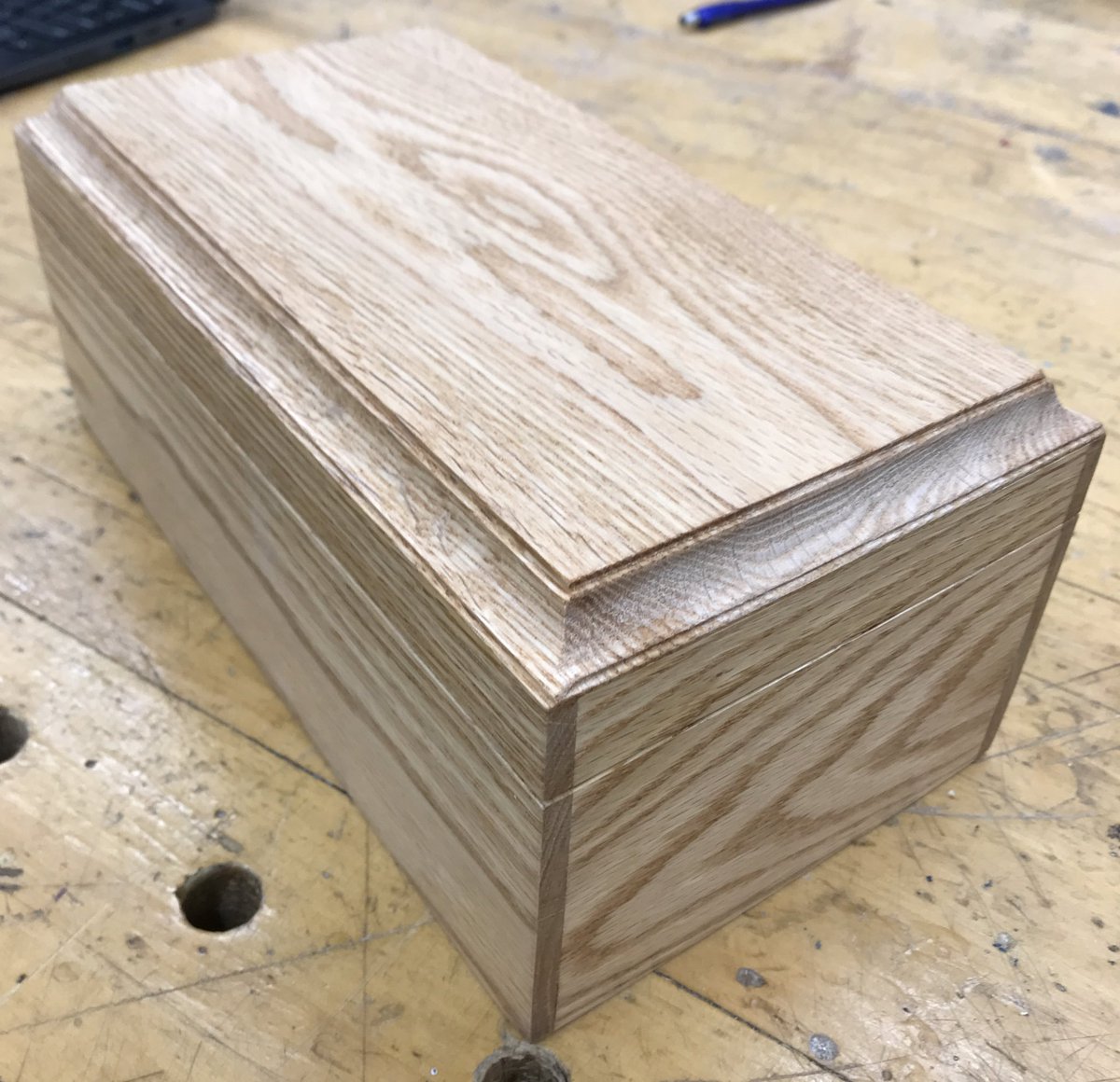 C_GEngineering's tweet image. Kaden just finished putting hinges on his jewelry box. This kid has got some skills!