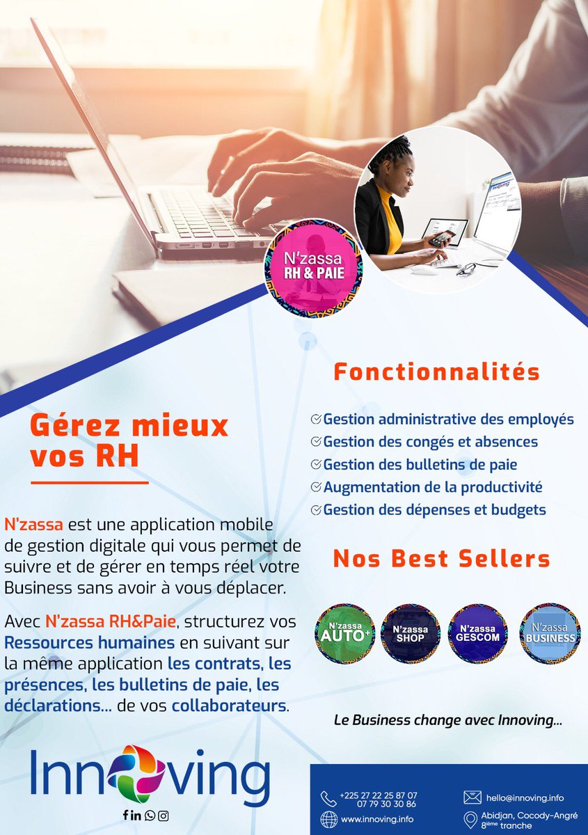 𝐍𝐳𝐚𝐬𝐬𝐚 𝐆𝐞𝐬𝐜𝐨𝐦

♦️Vous avez un 𝐛𝐮𝐬𝐢𝐧𝐞𝐬𝐬 ? Vous êtes une 𝐞𝐧𝐭𝐫𝐞𝐩𝐫𝐢𝐬𝐞? 

        ▪️ Fluide et Flexible, notre formule 𝐍𝐳𝐚𝐬𝐬𝐚 𝐆𝐞𝐬𝐜𝐨𝐦 est faite pour vous. Elle vous aide efficacement dans la gestion de…la suite ici: urlz.fr/kTjk