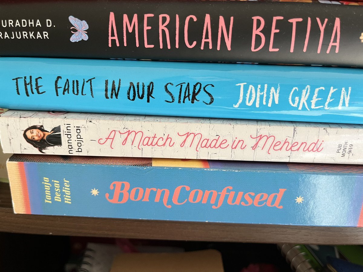 You read a new author’s book to blurb it, feel like you know her and finally meet her at #ABCLB…

Here you are on kiddo’s shelf <a href="/ADRajurkar1/">Anuradha *Buy AMERICAN BETIYA—out now!</a> 
near <a href="/ThisIsTanuja/">Tanuja Desai Hidier</a> <a href="/nandinibajpai/">Nandini Bajpai 🖋📖💕</a> and #JohnGreen!