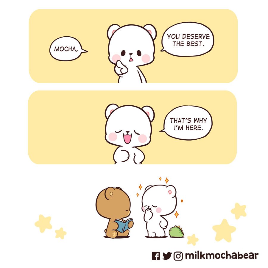 The best 😌✨️
---⠀⠀
Feel free to mention your best person! ❤️
#milkmochabear
#milkandmocha 