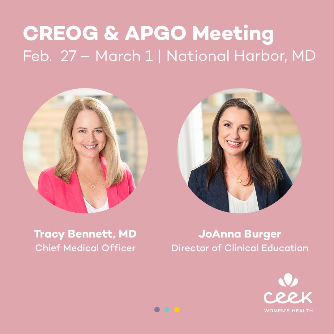 CeekHealth's tweet image. Come and visit us at booth #301 at this year's CREOG + APGO Annual Meeting. Discover how we can help you take your practice to the next level. 

#CREOGAPGO2023 #LEEPs #MIGS #WomensHealthCare #obgyn #womenshealth #acog #creog #apgo