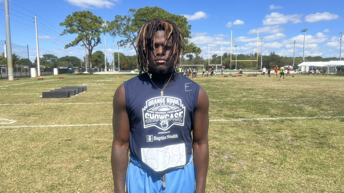LOOK: <a href="/n7_don/">Kienaskia “5” Workman</a> at <a href="/OB_Showcase/">Orange Bowl Football Showcase</a> 🔥

<a href="/GCRaidersnation/">Glades Central Raiders High School Football</a> <a href="/CoachTravMoore/">Travis Moore</a>