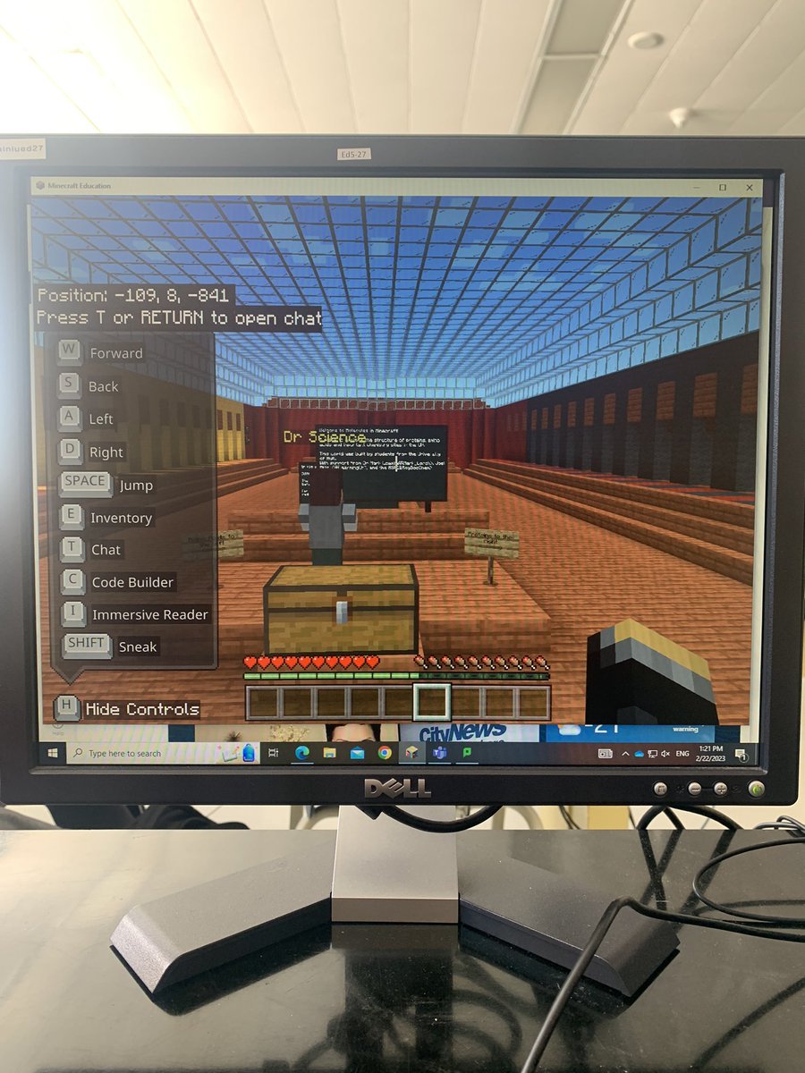 Mr_Robidoux's tweet photo. Was an interesting end to the week as we we got to learn about the educational side of Minecraft. With many different subject kits available, it allows for a unique and interactive type of learning. #ICT362 https://t.co/XiZP08Tw3v