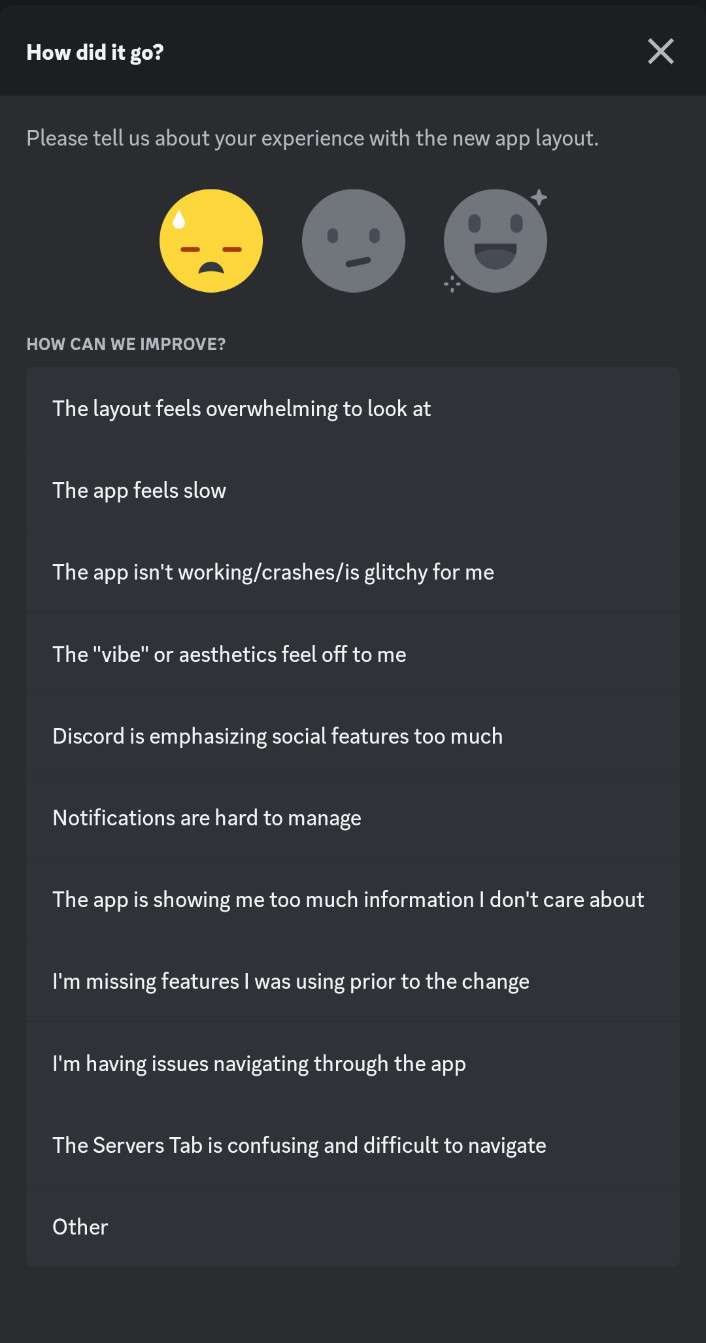 Discord Experimental Layout