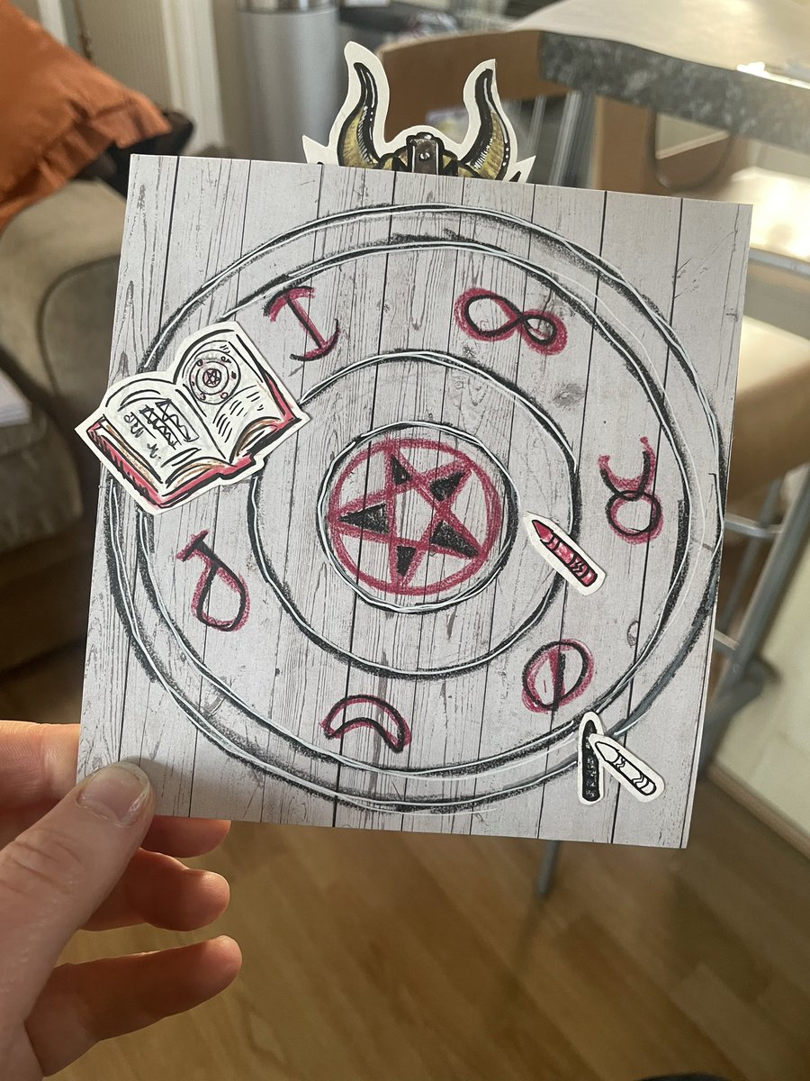 gingertotty's tweet photo. Who wants to see the pop up Buffy card I did for my best mate then? Fear itself made us both piss ourselves laughing when we first saw it - still does. So this was her special card for a special birthday :) #buffy #feardemon https://t.co/isPPsz54JM
