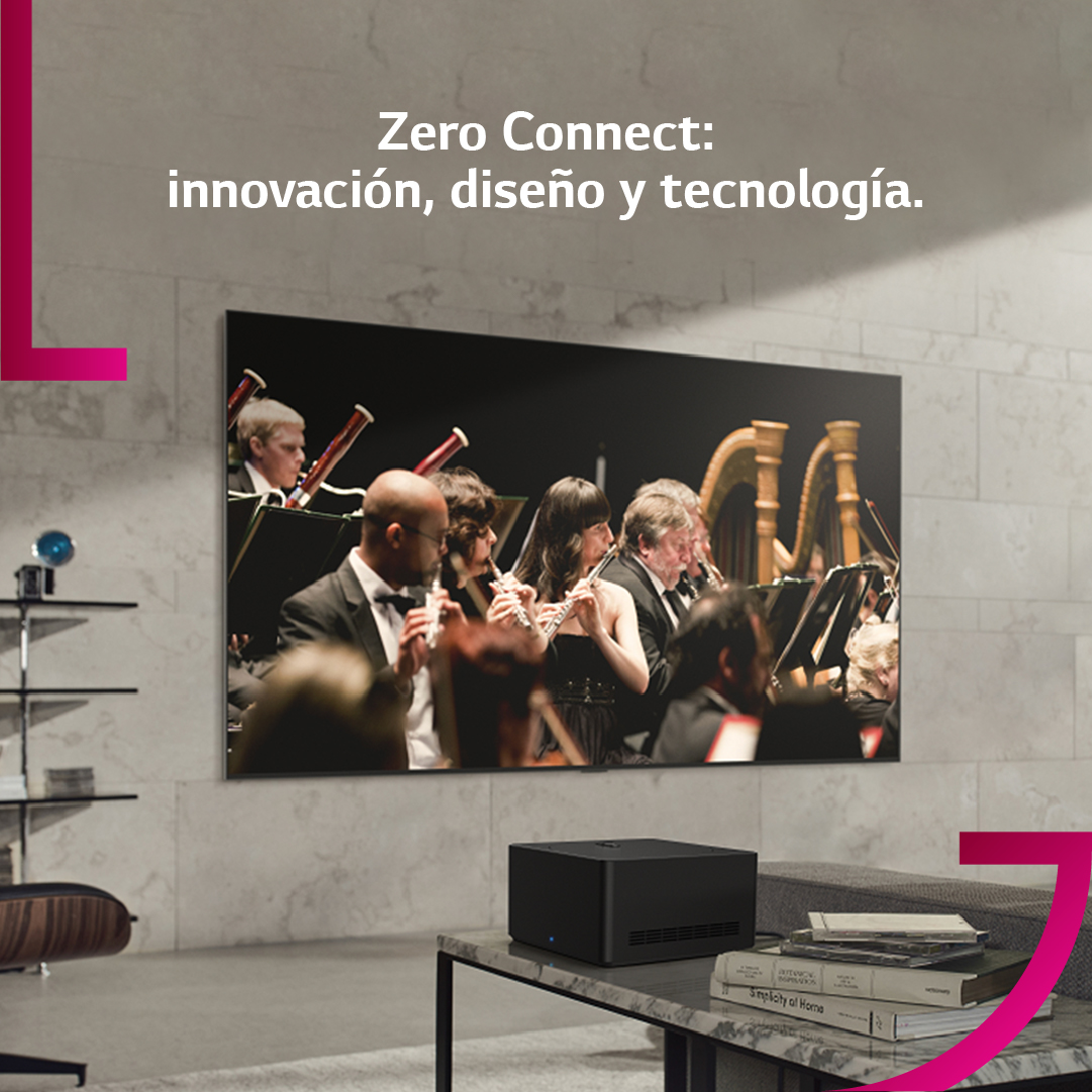 LG_Argentina's tweet photo. #ZeroConnect es una solución inalámbrica capaz de transmitir video y audio en 4K y 120Hz en real time, sin necesidad de conectar dispositivos externos.  
Una novedad en los nuevos #LG #OLED¿Te imaginás un futuro sin cables? Conocé las novedades en https://t.co/aDb6UCliAQ https://t.co/NUlDmjMPwD