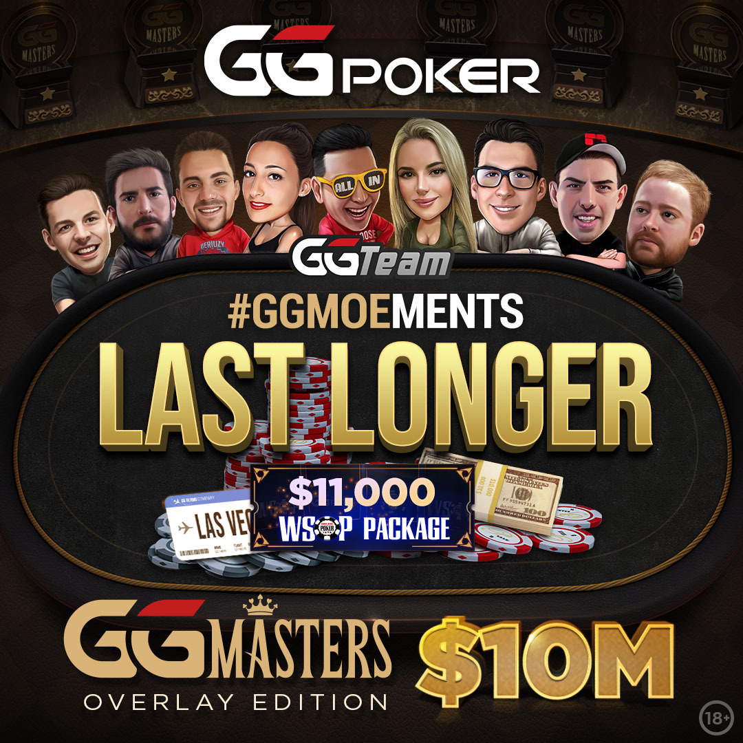 Tomorrow I'll be playing and participating in an insane last longer between a bunch of content creators in the $10 million guaranteed GGMasters where the last standing player wins a WSOP package worth $11,000!

Seeya tomorrow evening for a huge stream! 🤠

 <a href="/GGPoker/">GGPoker</a> #GGMOEMENTS