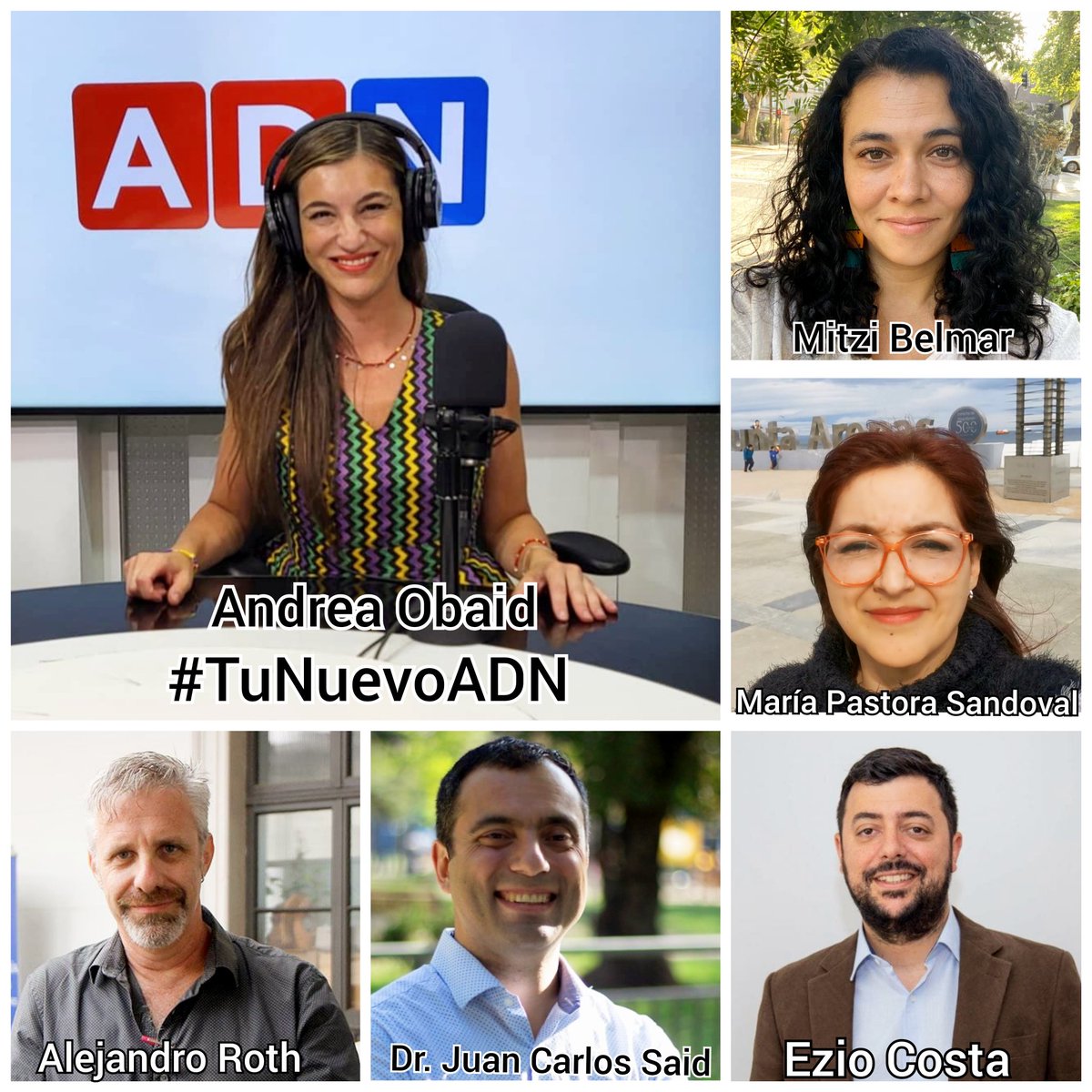 📢Este lunes a las 17 hrs volvemos con #TuNuevoADN por <a href="/adnradiochile/">Radio ADN</a> y adn.cl. Tendremos a los y las mejores panelistas en medioambiente <a href="/eziocosta/">Ezio CostaCordella</a>, salud <a href="/juancarlossaid/">Juan Carlos Said</a>, ciencia y tecnología <a href="/mariapastora/">MaríaPastoraSandoval</a>, cultura <a href="/mitzibelmar/">Mitzi Belmar Ponce 🌳</a> y cocina y ciencia <a href="/alejroth/">Alejandro Roth</a>