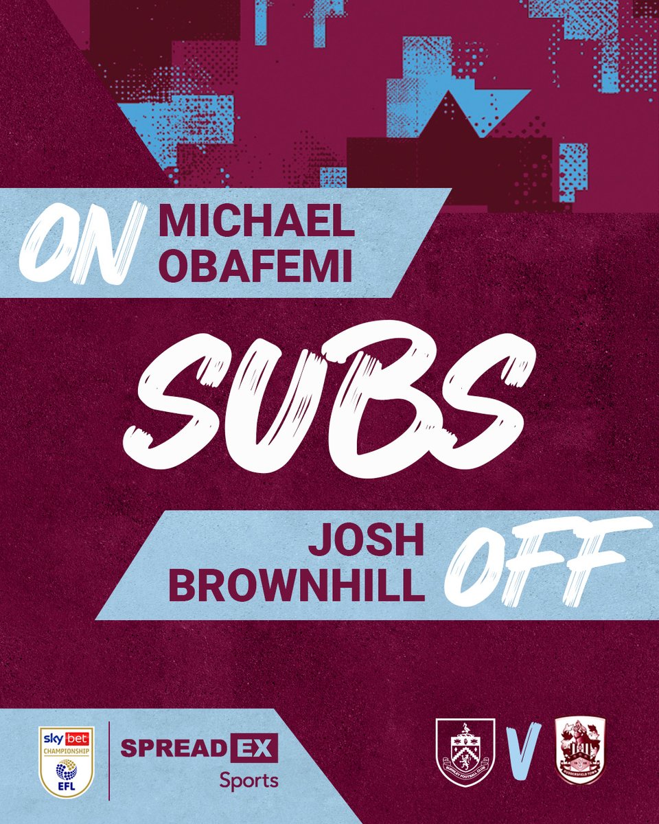 BurnleyOfficial's tweet photo. 68' A double change 🔁

#BURHUD https://t.co/SsjIX8RXa1