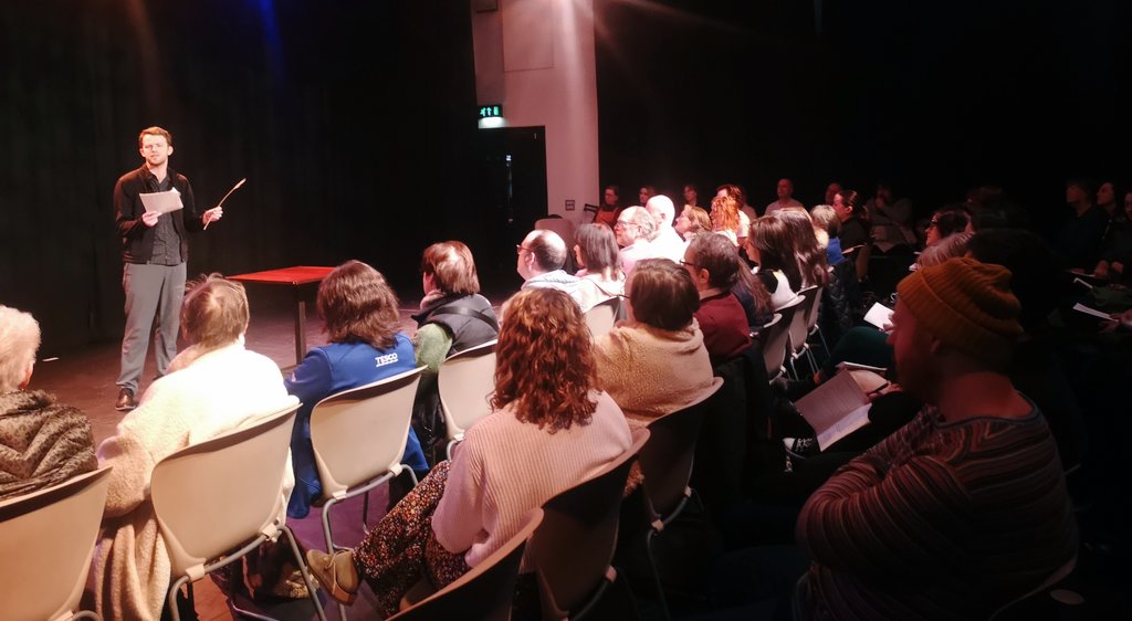 FrankPeschier's tweet photo. A fantastic sold out #ScratchStudio @LivEveryPlay today with work from @LibbyLocke_ @jwinder_theatre and Bernie Winston. A great buzzy audience with lots to say. Come join us again April 22nd! https://t.co/YIfc1BJHhH