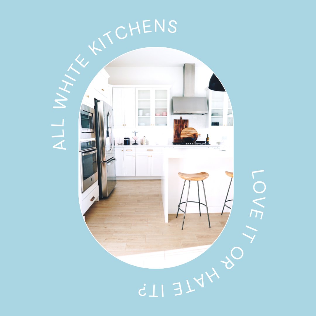 This is a controversial question. Some people love all-white kitchens, while others hate them. 

So what do you think? Are you team all-white kitchen or not? 

#kitchenremodel #designonabudget #designtips #homeupdate #weekendproject