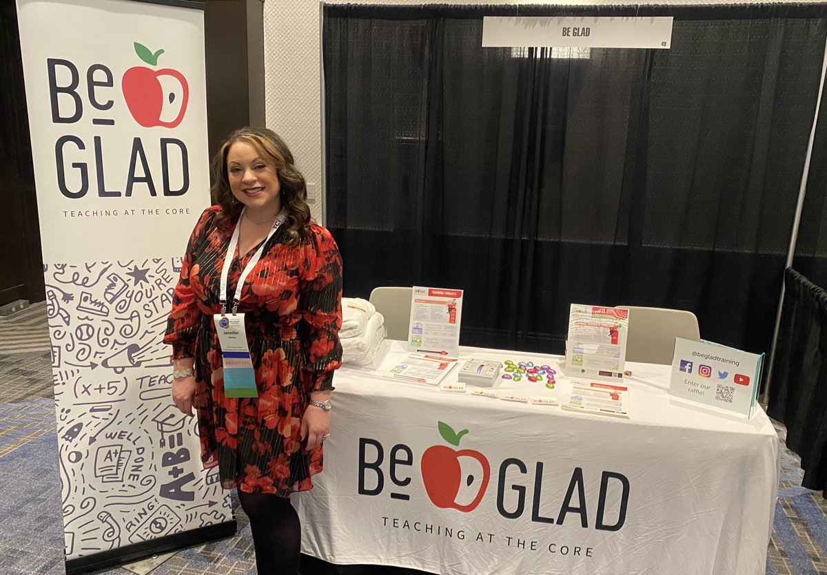 🍎Good morning from the @BeGladTraining booth at #CCSS23! (Guided Language Acquisition Design) Get your swag in the exhibitors’ hall & sign up for the raffles! #Access #Equity #Inclusion #Belonging #ELD #MultilingualLearners #BeGLAD