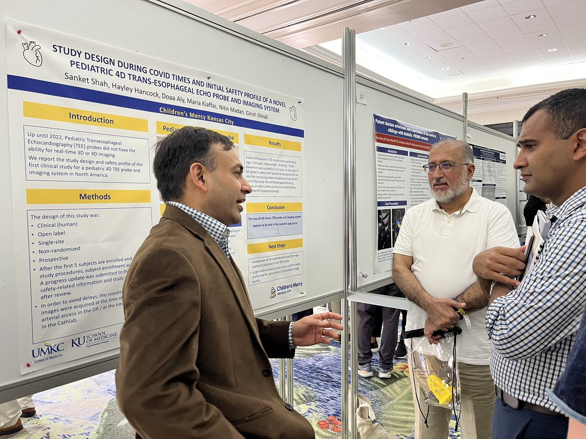 <a href="/SSShahCardio/">SanketShah-Cardio</a> sharing work on the pediatric 4D TEE probe at #Cardiology2023 in PR. Bravo! <a href="/ChildrensMercy/">Children's Mercy</a>