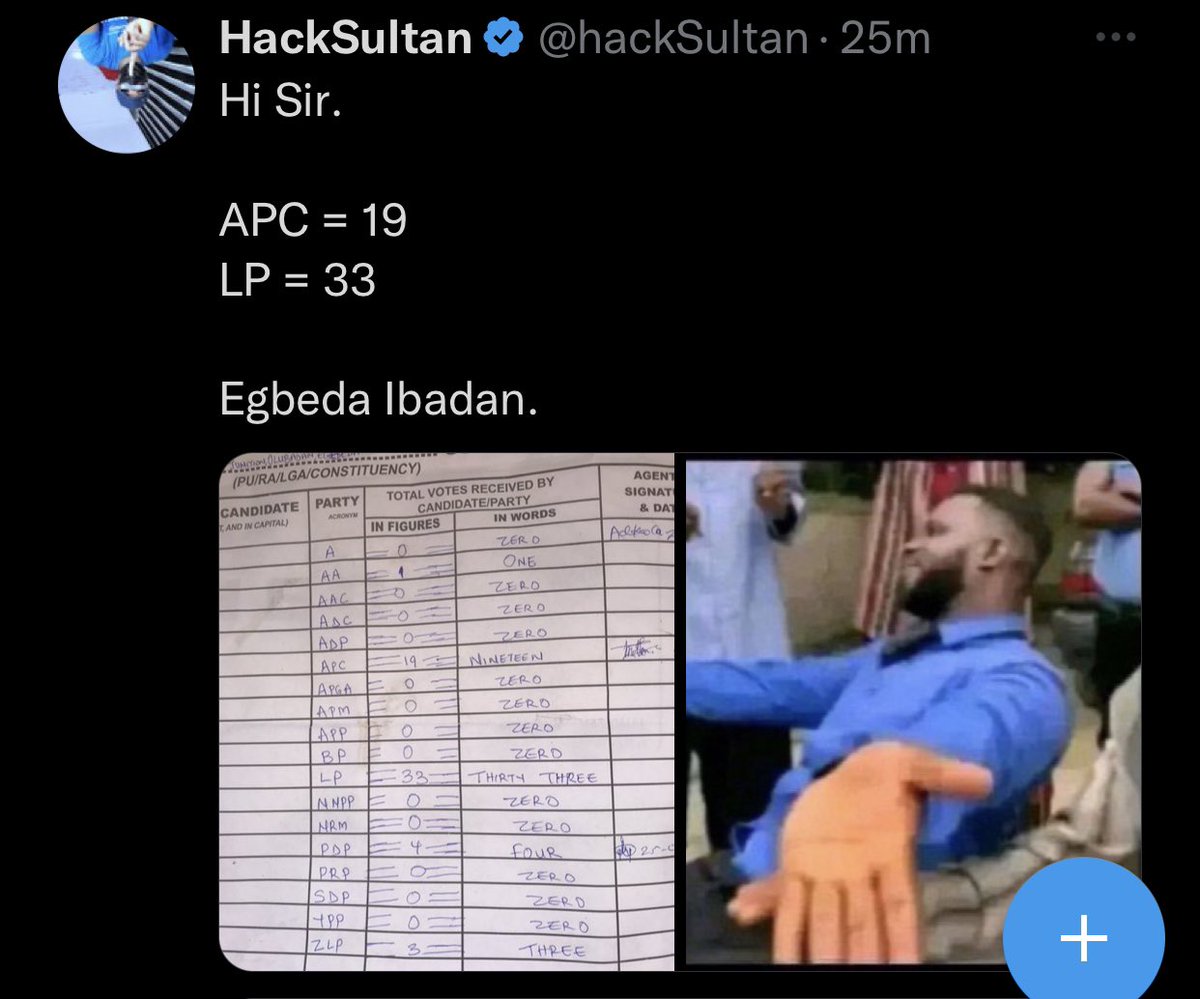 Sports_Doctor2's tweet photo. Akin Alabi boasted that LP won't get half of APC’s votes in Egbeda, guess what???

Labour Party defeated APC in Egbeda, Ibadan!!!!

Lessons are being learnt!!!! https://t.co/8QrKI1IxsL